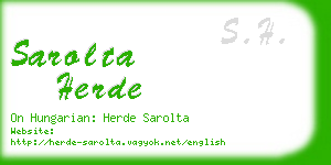 sarolta herde business card